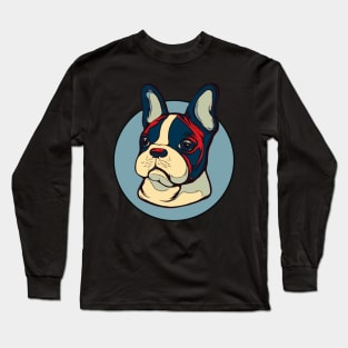 Frenchie french bulldog pop colorfull Long Sleeve T-Shirt